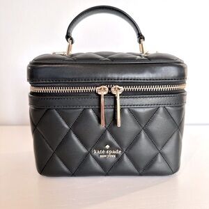 Kate Spade Black Quilted Crossbody Trunk Bag